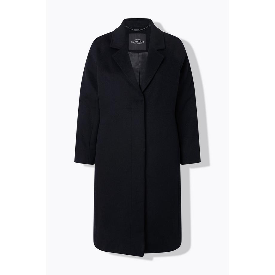 Ulla Popken Manteau point sellier col à revers patte de boutonnage  