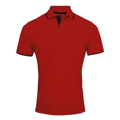 PREMIER  Kontrast Coolchecker Polo Shirt 