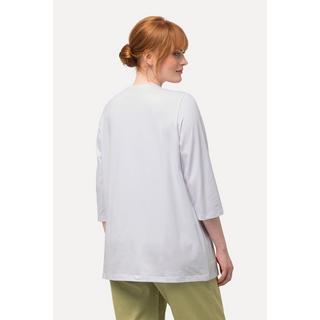 Ulla Popken  Shirt, Vogel, A-Linie, V-Ausschnitt, 3/4-Arm 