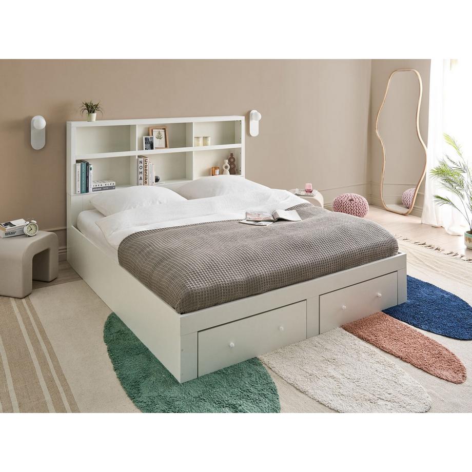 Beliani Letto con cassetti contenitori en Fibra a media densità (MDF) Scandinavo TARARE  