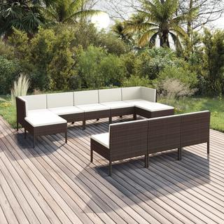 VidaXL Garten-sofagarnitur poly-rattan  