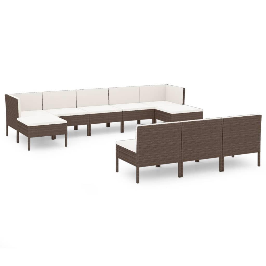 VidaXL Garten-sofagarnitur poly-rattan  