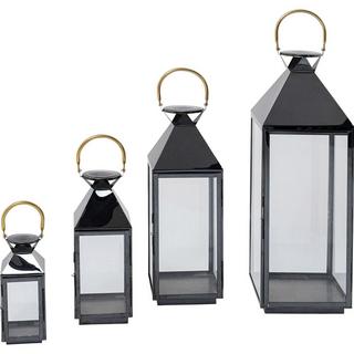 KARE Design Lanterne Giardino or noir (série de 4)  