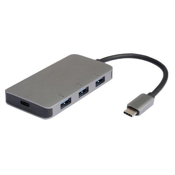 Image of Roline 14.02.5038 Schnittstellen-Hub USB 3.2 Gen 2 (3.1 Gen 2) Type-C 5000 Mbit/s Silber