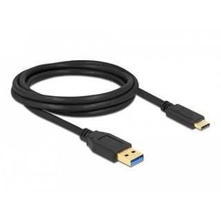 DeLock  84004 USB Kabel 2 m USB 3.2 Gen 1 (3.1 Gen 1) USB A USB C Schwarz 