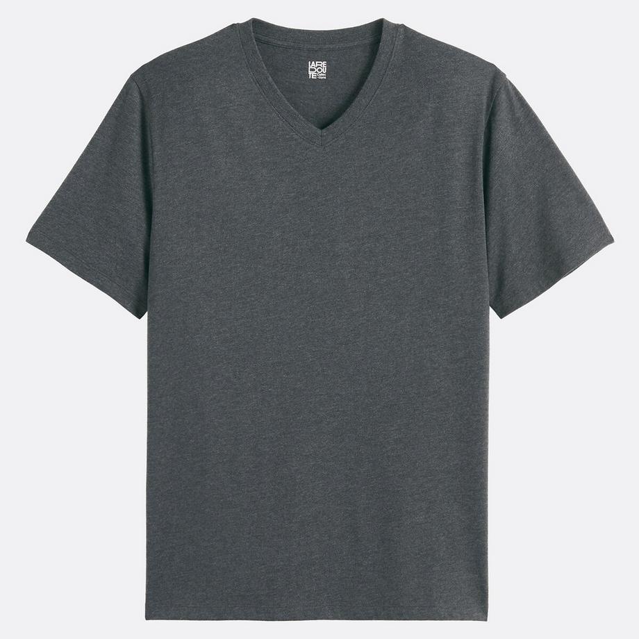 La Redoute Collections T-shirt Cotone Scollo a V Maniche Corte  