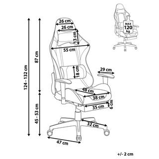 Beliani Siège de gaming en Cuir PU Rétro VICTORY  