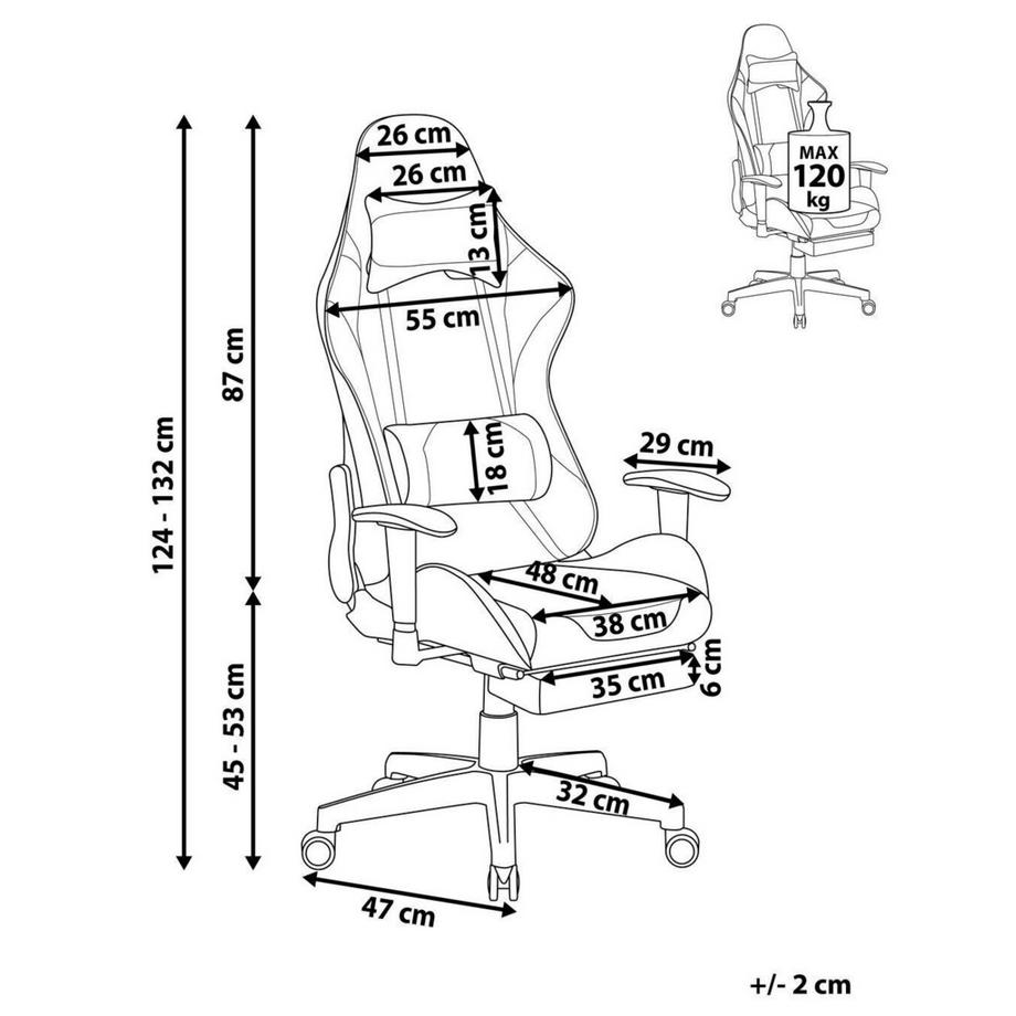 Beliani Gaming Stuhl aus Kunstleder Retro VICTORY  