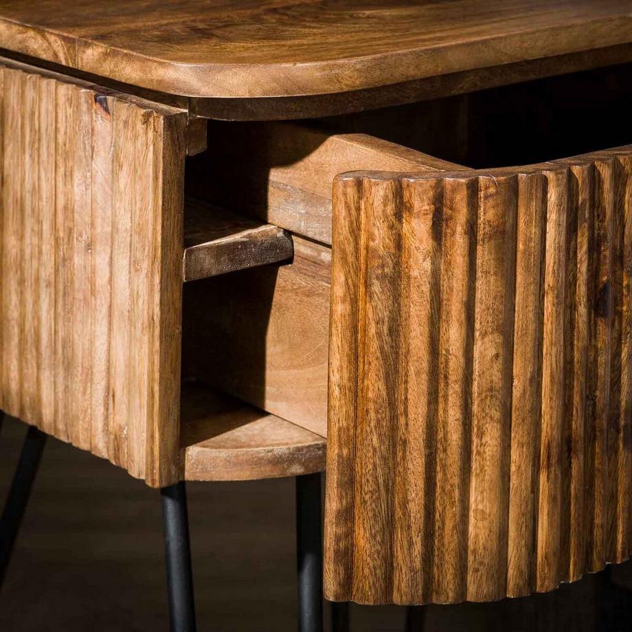 mutoni Table de chevet Wave Pieds en métal  