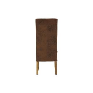 Vente-unique Stuhl 6erSet Microfaser SANTOS Helles Holz  