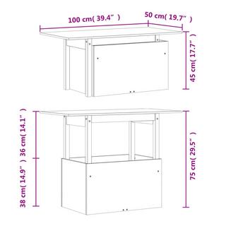 VidaXL Table de jardin bois de pin  