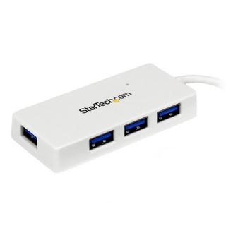 STARTECH.COM  Hub USB 3.0 à 4 ports avec câble intégré - 5Gbps - Blanc 