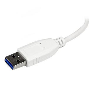 STARTECH.COM  Hub USB 3.0 à 4 ports avec câble intégré - 5Gbps - Blanc 