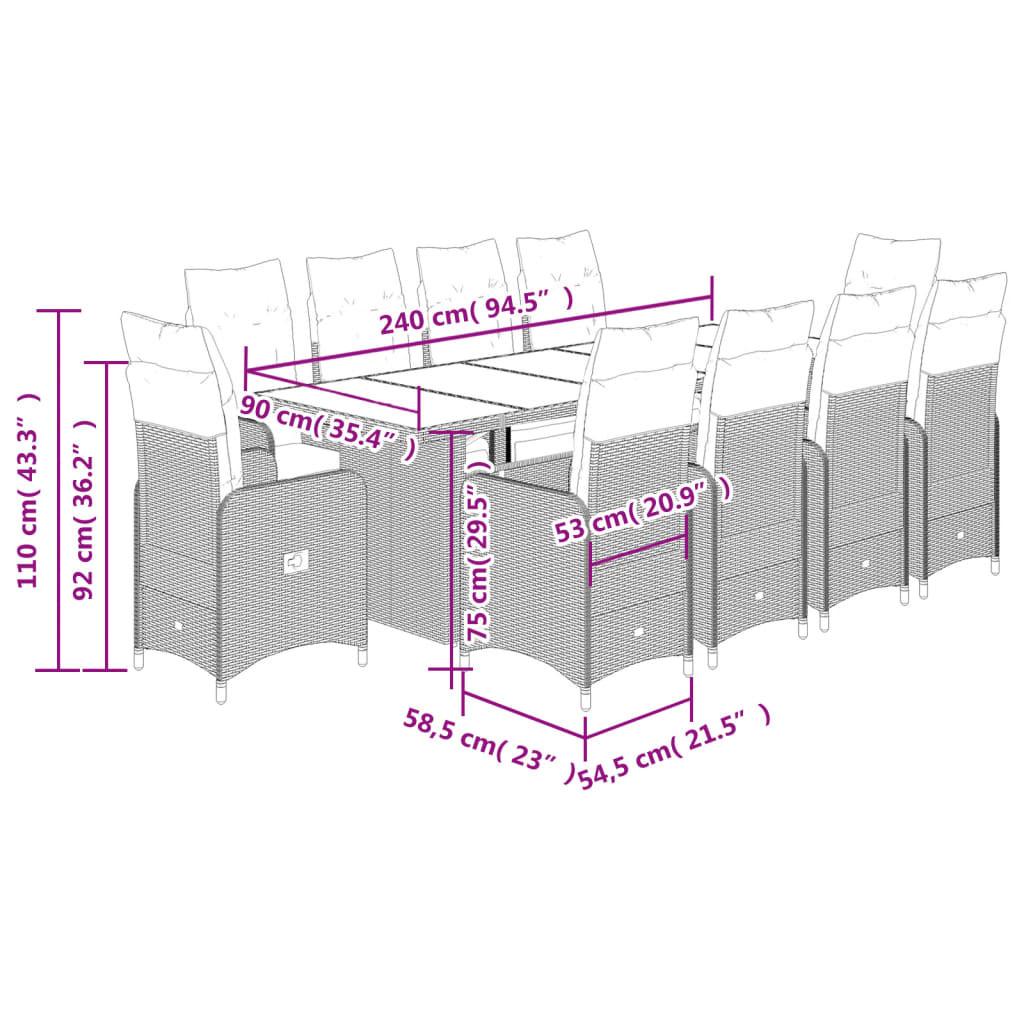 VidaXL Bistro set poly-rattan  