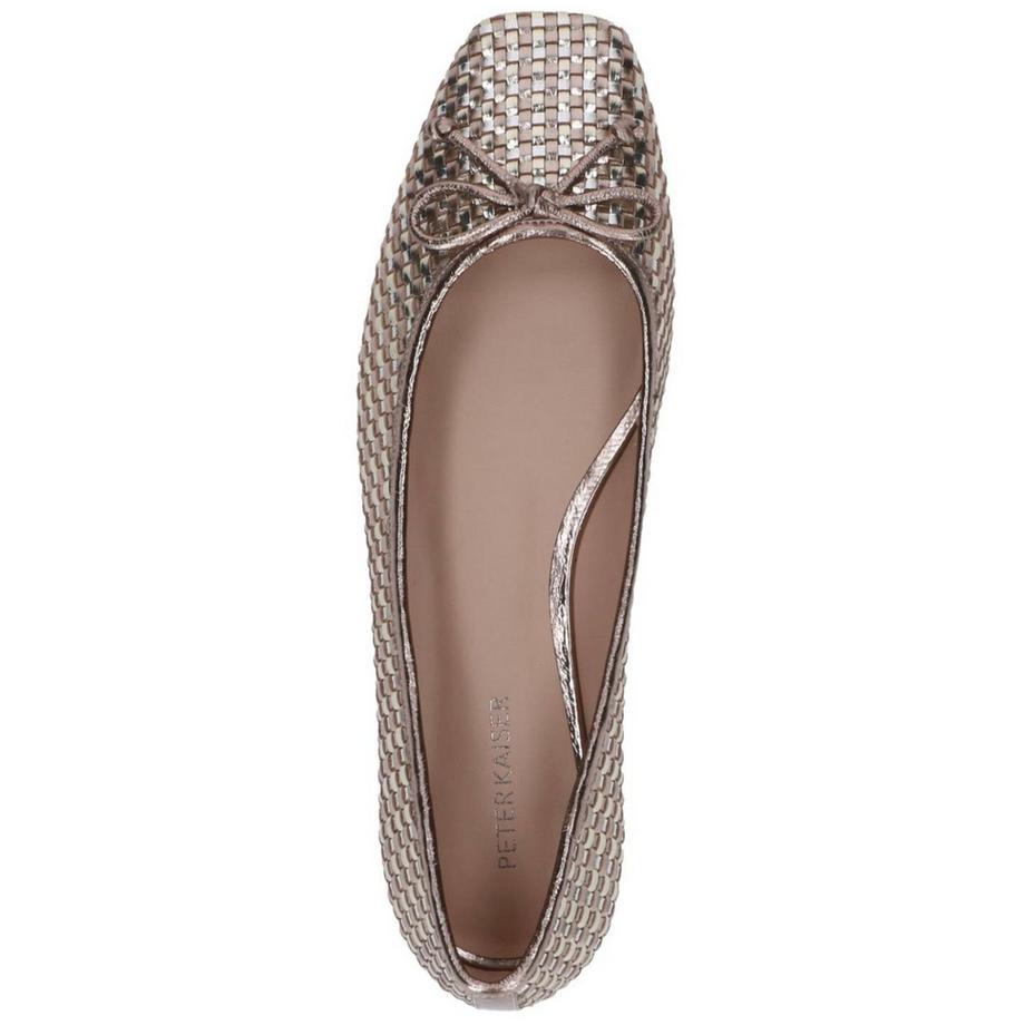 Peter Kaiser Ballerine intrecciate metalliche  