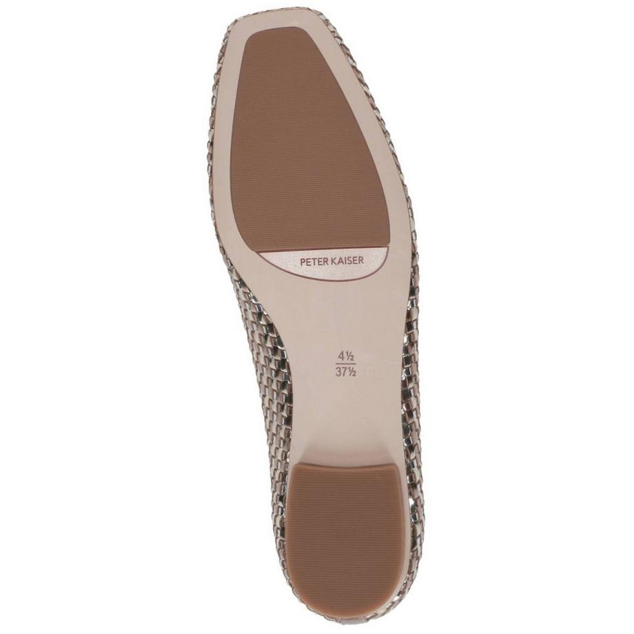 Peter Kaiser Ballerine intrecciate metalliche  