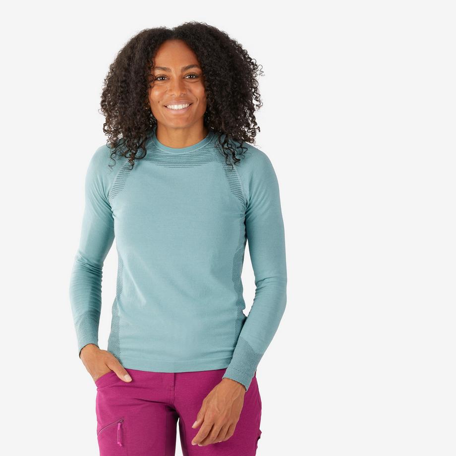 T-shirt maniche lunghe donna seamless lana alpinismo