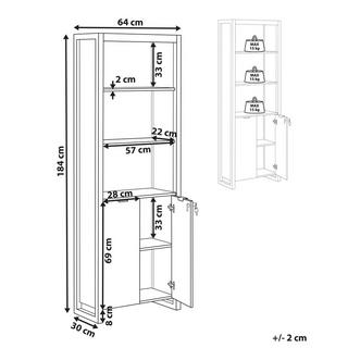 Beliani Etagère en Panneau de particules de bois Moderne JOHNSON  