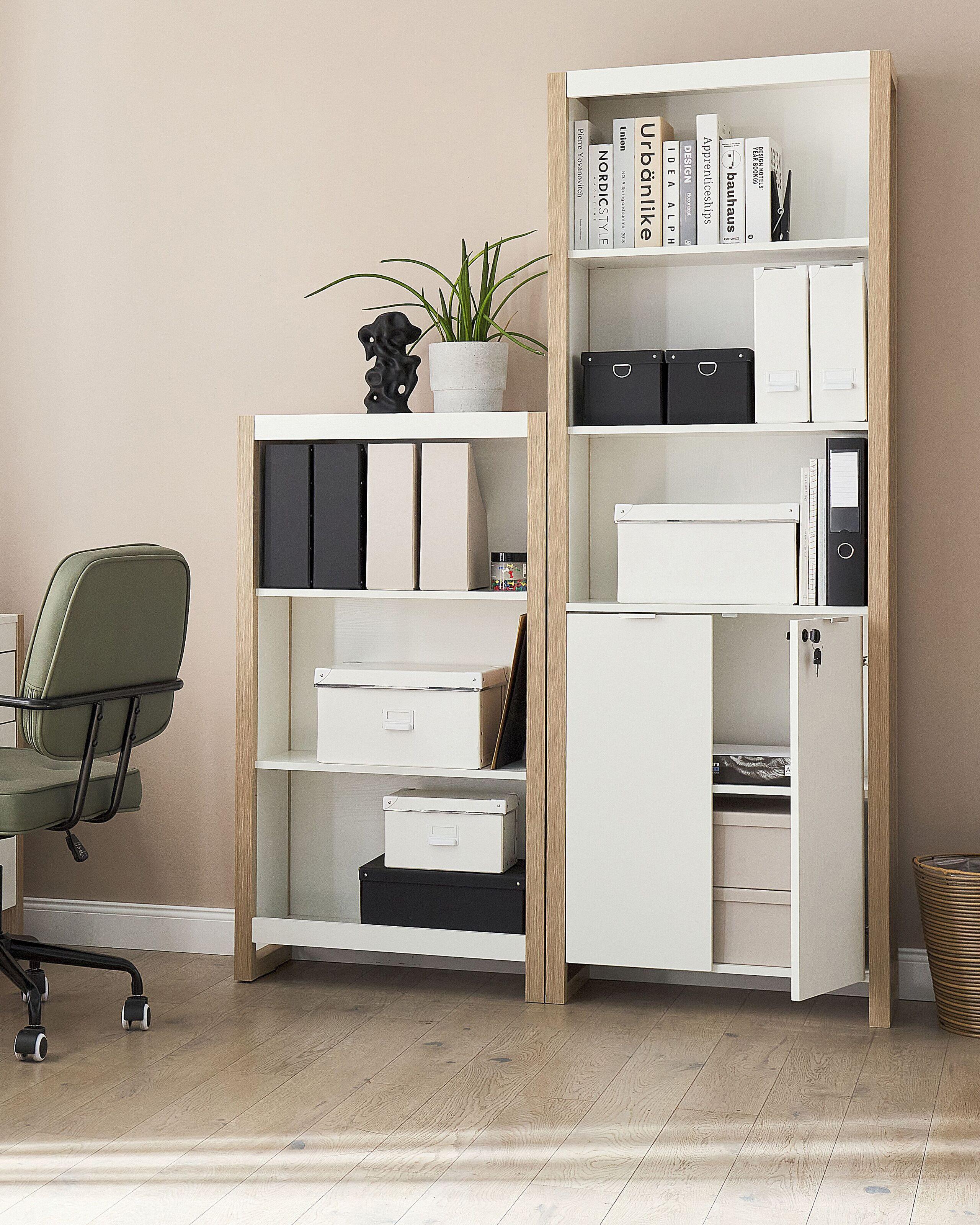 Beliani Bücherregal aus Faserplatte Modern JOHNSON  