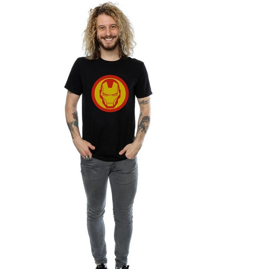 MARVEL Avengers Iron Man Maschera Logo T-Shirt  