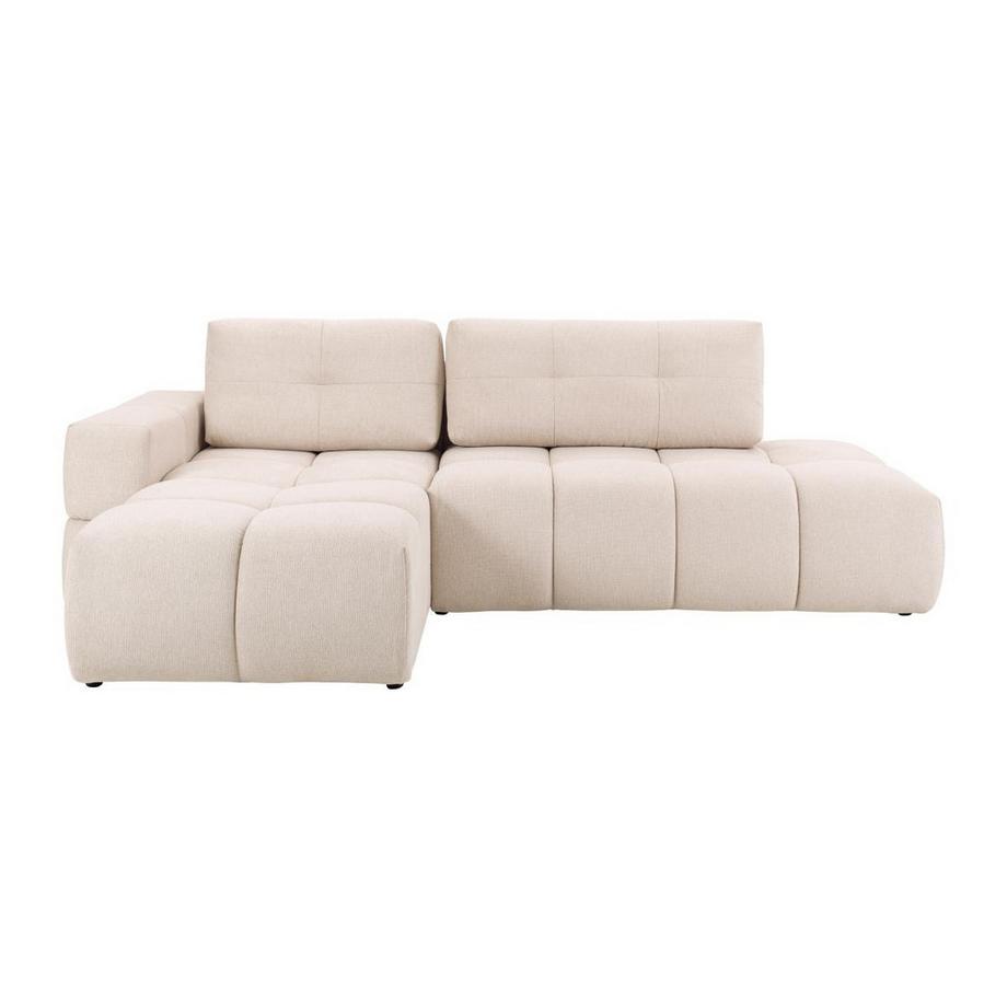 Vente-unique Ecksofa mit Schlaffunktion - Ecke links - Stoff - Beige - TRIMALDI  