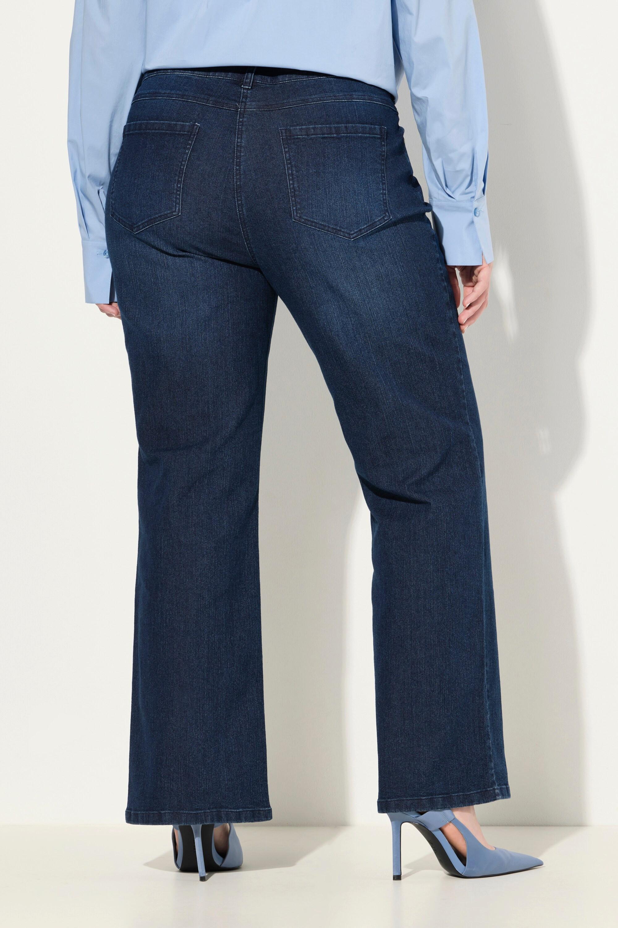 Ulla Popken  Jean Mary jambe large, coupe 5 poches, matière stretch extensible 