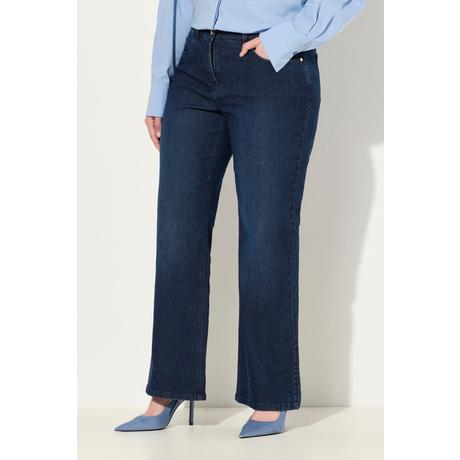 Ulla Popken  Jean Mary jambe large, coupe 5 poches, matière stretch extensible 