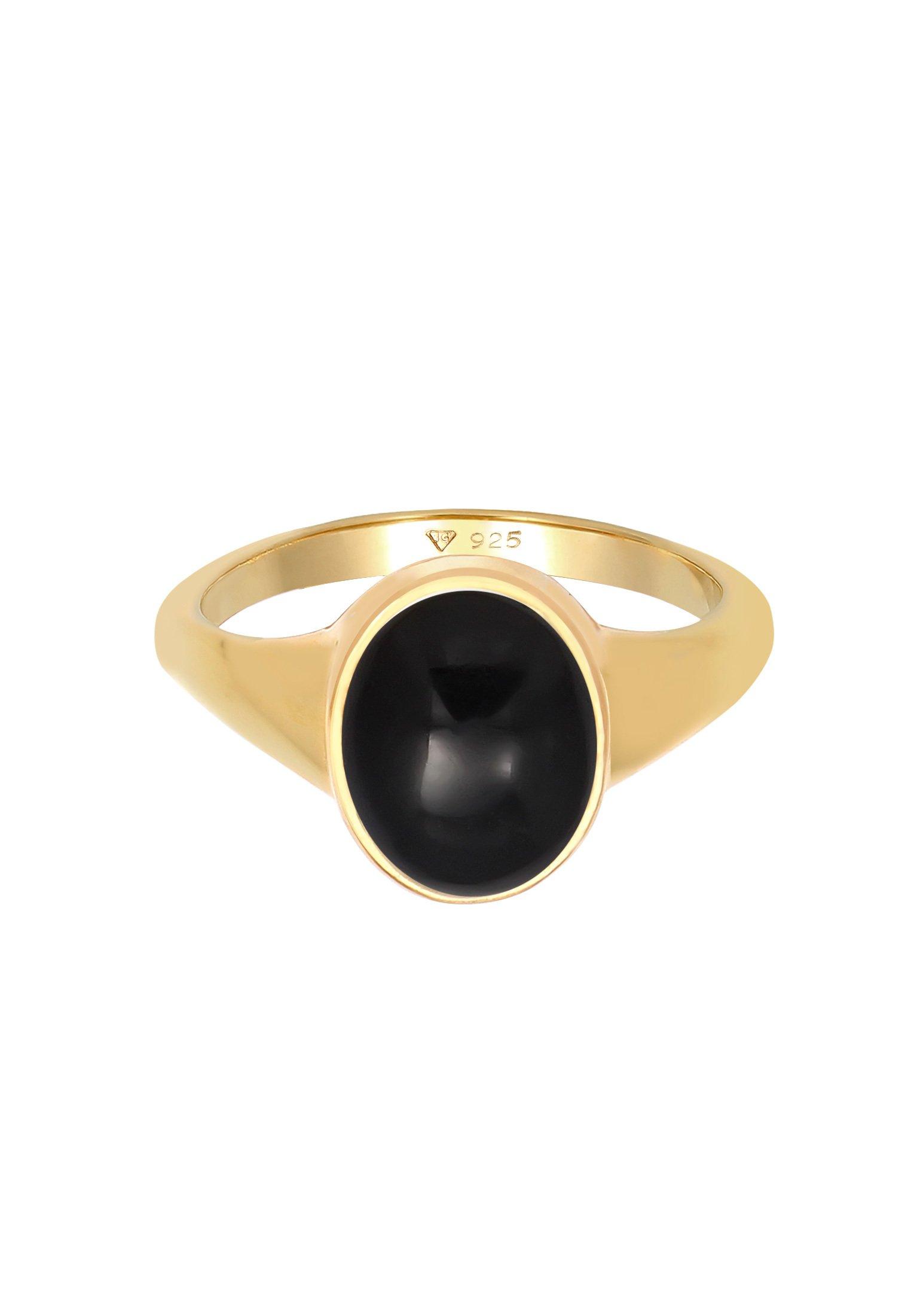 Elli  Bague Bague Ovale Pour Dames Avec Onyx 