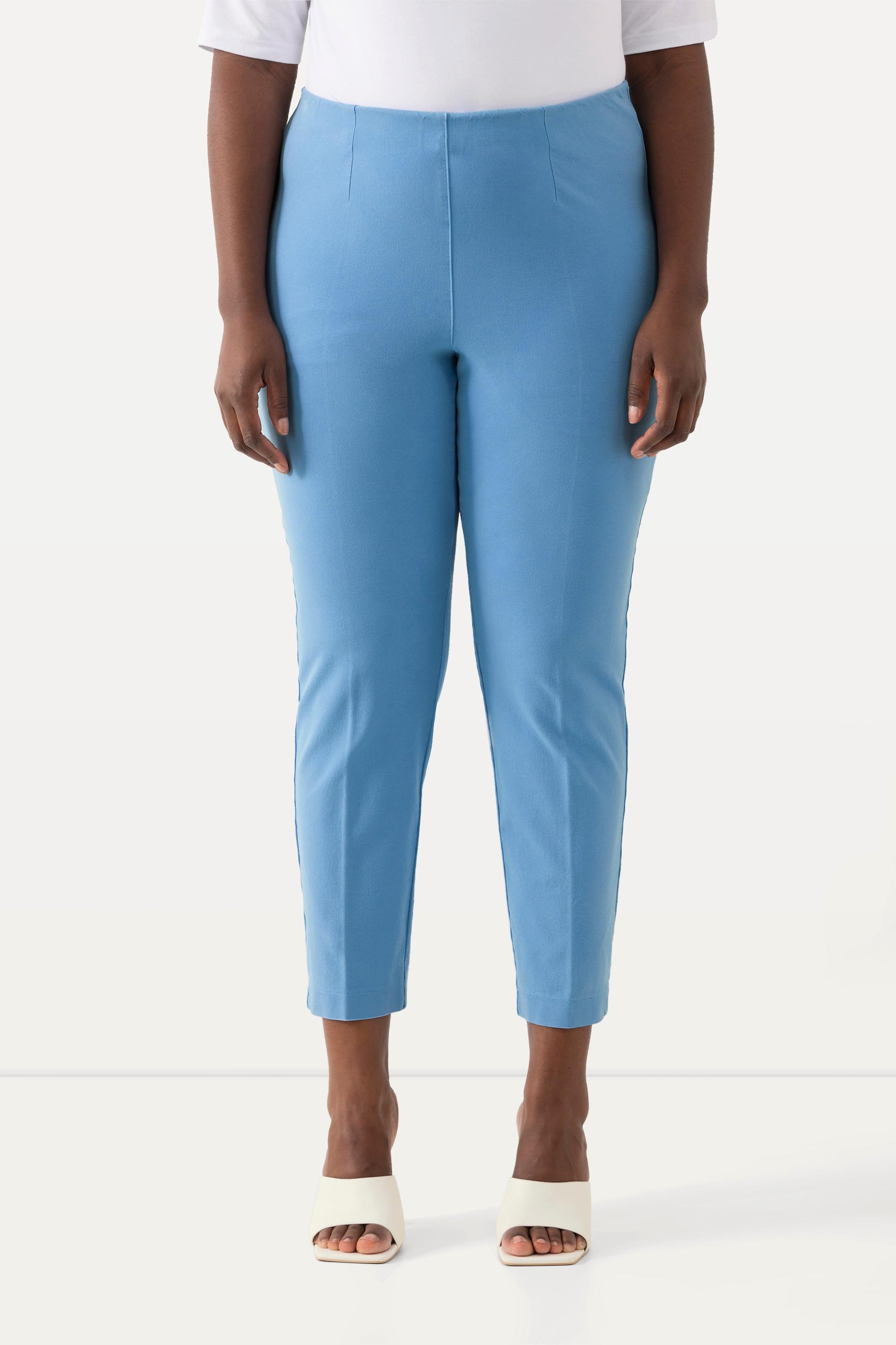 Ulla Popken  Pantalon 7/8, passepoil, taille élastique, jambe slim 