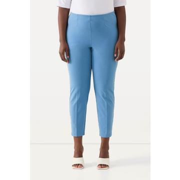 Pantalon 7/8, passepoil, taille élastique, jambe slim