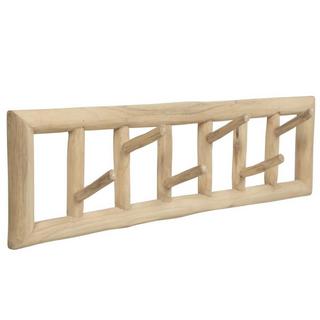 Vente-unique Sospensione 6 ganci L70 x P11 x H20 cm in Legno di Teak Naturale - LIPALIA  