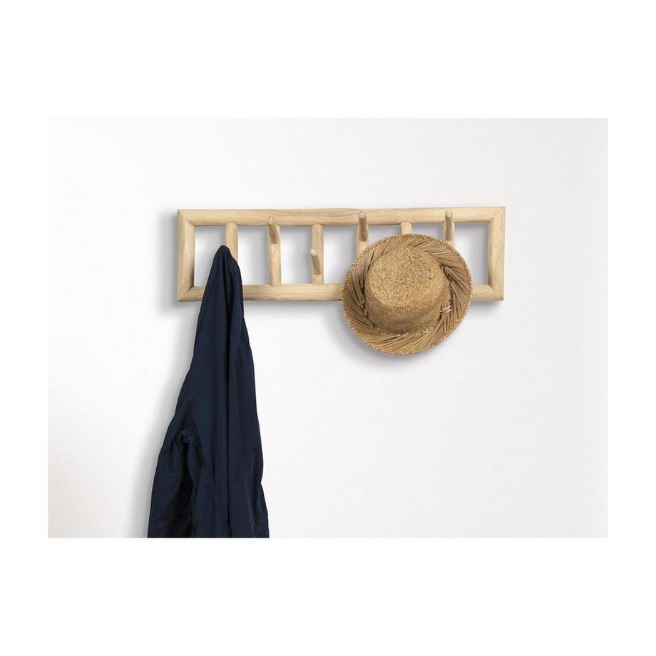 Vente-unique Kleiderhaken - 70 x 11 x 20 cm - Teakholz - Naturfarben - LIPALIA  