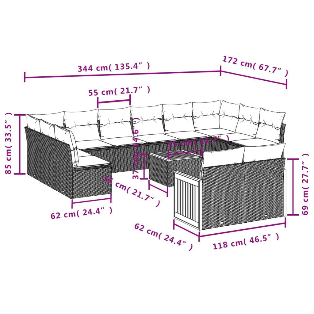 VidaXL Garten sofagarnitur poly-rattan  