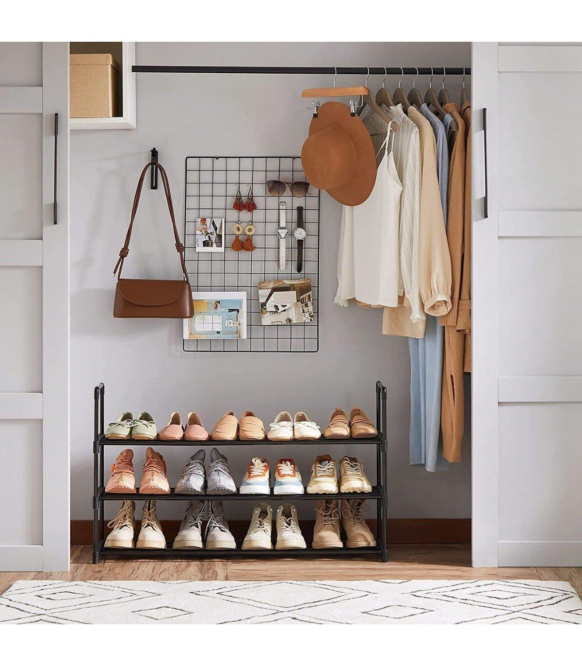 Calicosy Scarpiera a 3 livelli di grande capacità: può contenere fino a 15 paia  