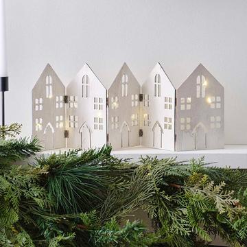 Décorations de Noël blanches en bois