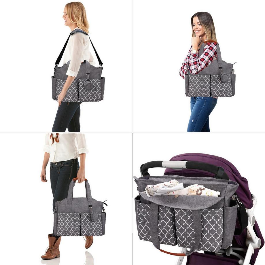 Only-bags.store Borsa per Pannolini da Viaggio con 13 Tasche  