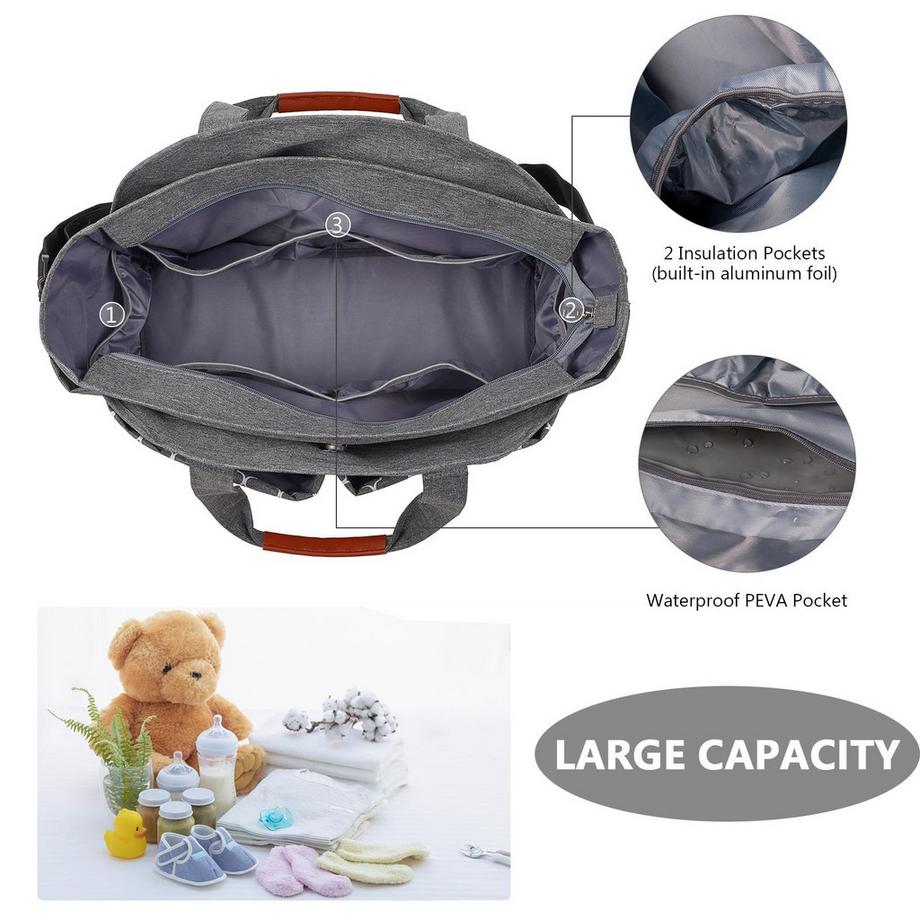 Only-bags.store Borsa per Pannolini da Viaggio con 13 Tasche  