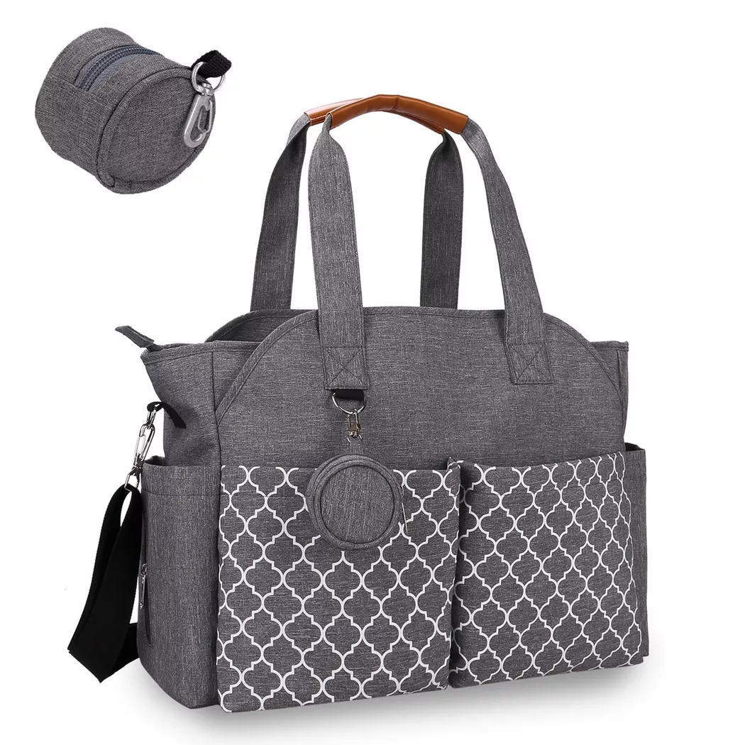 Only-bags.store - Wickeltasche, 13 Taschen, Reise-Wickeltasche, per donna, Grigio, One Size