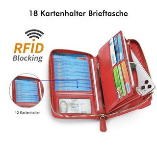 Only-bags.store Portafoglio Piccolo con Scomparti per Carte di Credito Tasca Telefono con Cerniera e 2 Cinghie  