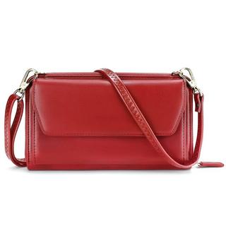 Only-bags.store Portafoglio Piccolo con Scomparti per Carte di Credito Tasca Telefono con Cerniera e 2 Cinghie  