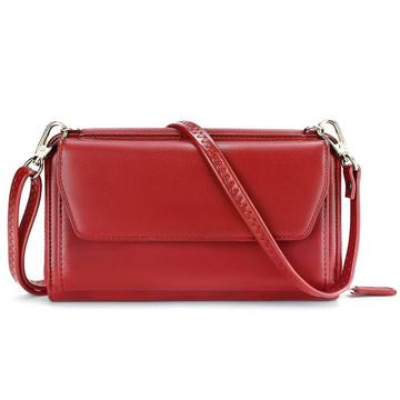 Kleines Portemonnaie mit Kreditkartenfächern, Handytasche mit Reißverschluss um 2 Riemen