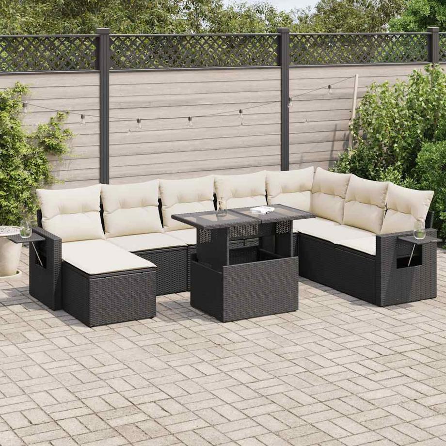 VidaXL Ensemble de canapés de jardin rotin synthétique  