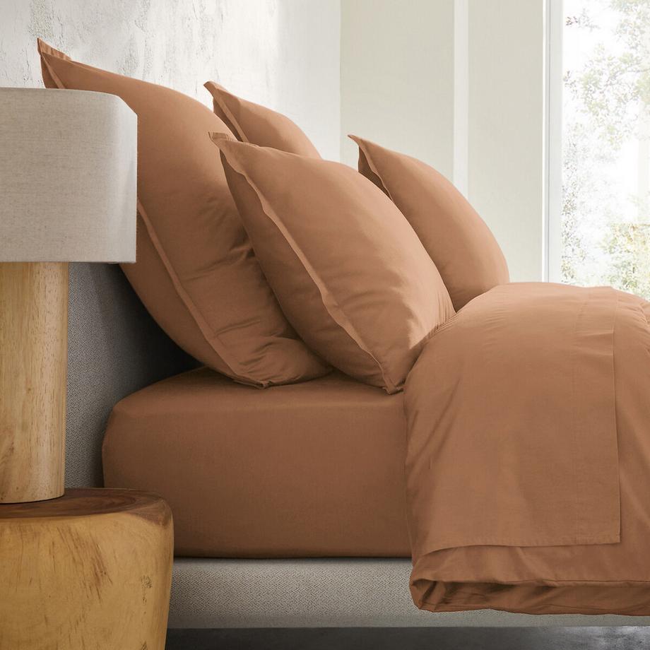 Taie d'oreiller en satin de coton lavé