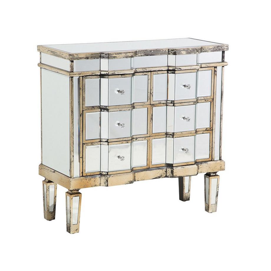 Cassettiera a 6 cassetti en Vetro Glamour MOZELA