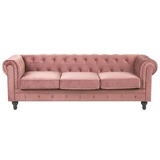 Beliani Wohnzimmer Set aus Samtstoff Glamourös CHESTERFIELD  