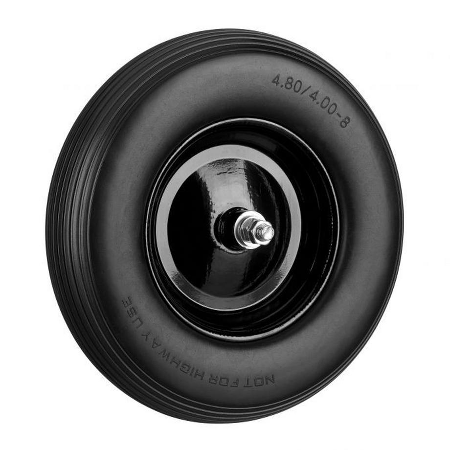 B2X  Schubkarrenrad aus Vollgummi mit Achse 