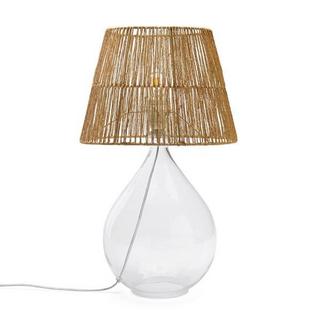 La Redoute Intérieurs Lampe à poser verre et chanvre  