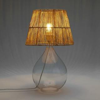 La Redoute Intérieurs Lampe à poser verre et chanvre  