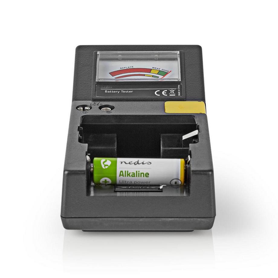 Nedis  Testeur de piles | 9V - AA - AAA - Pile bouton - C - D | Svart 