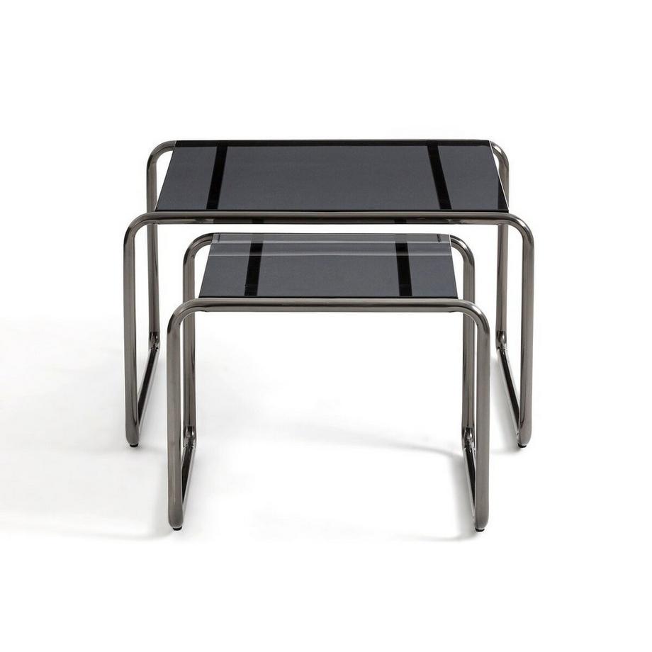 La Redoute Intérieurs Lot de 2 tables basses en verre trempé  